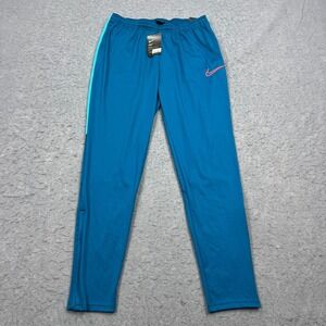 Nike Dri-Fit Academy Pants Mens Medium Blue Ankle Zip Football Soccer AJ9729 NEW